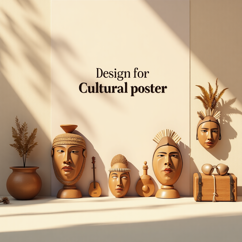 Cultural poster design PSD
